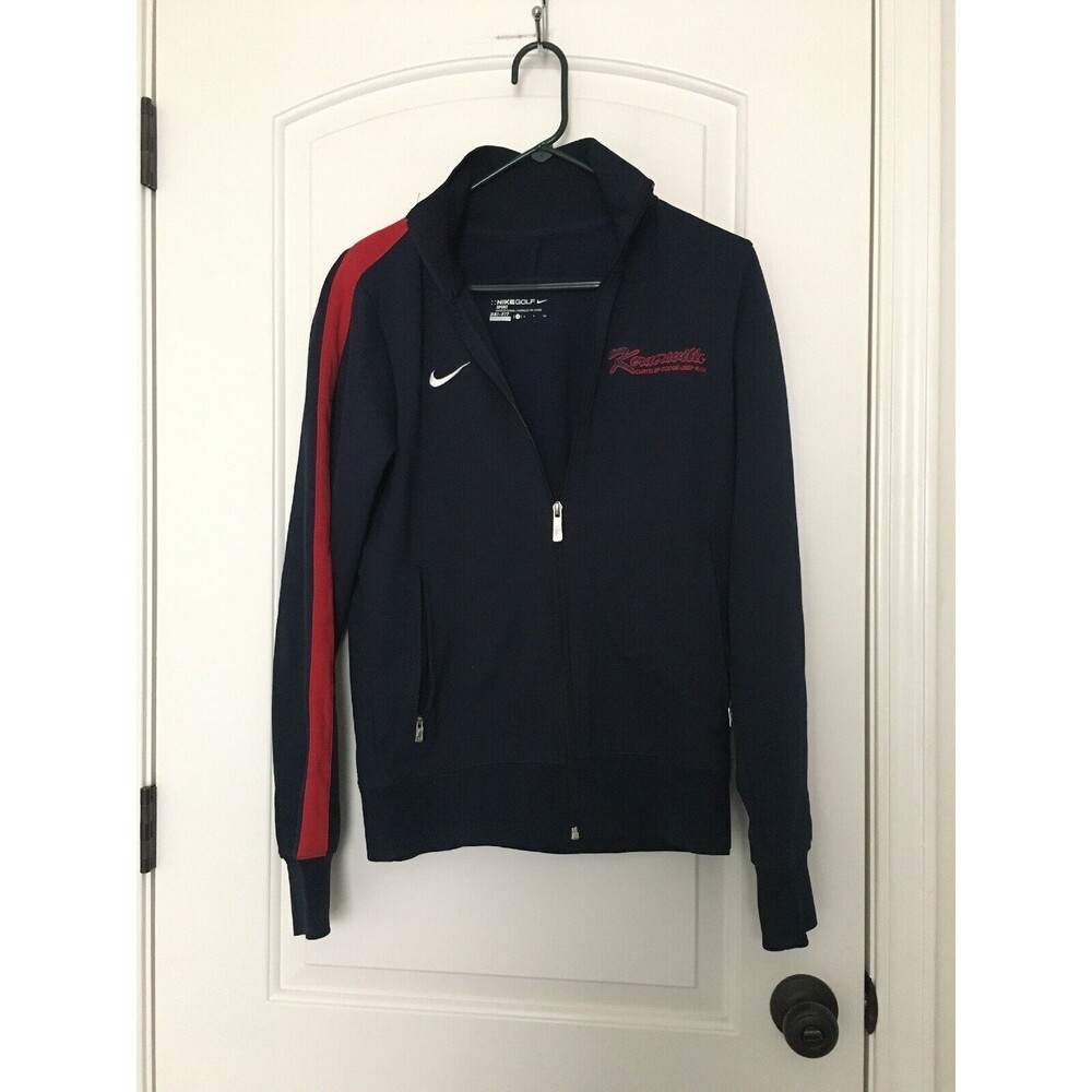 Nike Men's Full Zip Track Jacket Kernersville Chrysler Dodge Size Small Blue
